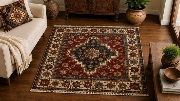 4' x 4' (125x125cm) Handmade Square Rug