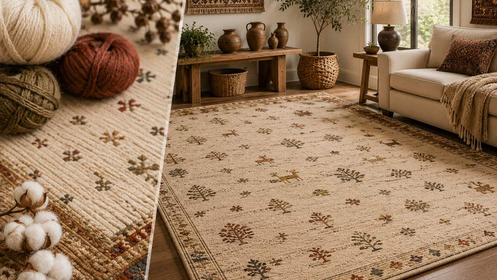 Wool on Cotton Rugs | Handmade Wool and Cotton Rugs