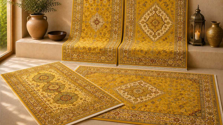 Yellow and Gold Rugs | Handmade Gold Area Rugs