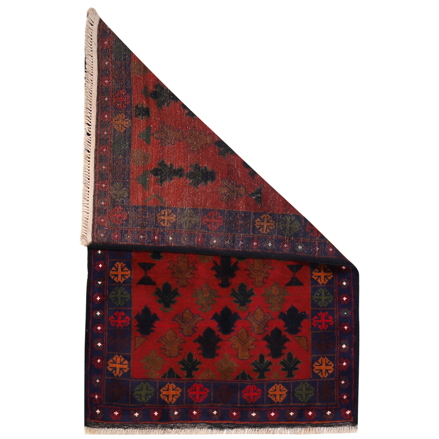 Baluchi Rug Handmade Multi Geometric 3x5 ft