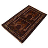 Baluchi Rug Handmade Multi Prayer Design 2x4 ft