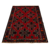 Baluchi Rug Handmade Multi Geometric 3x5 ft