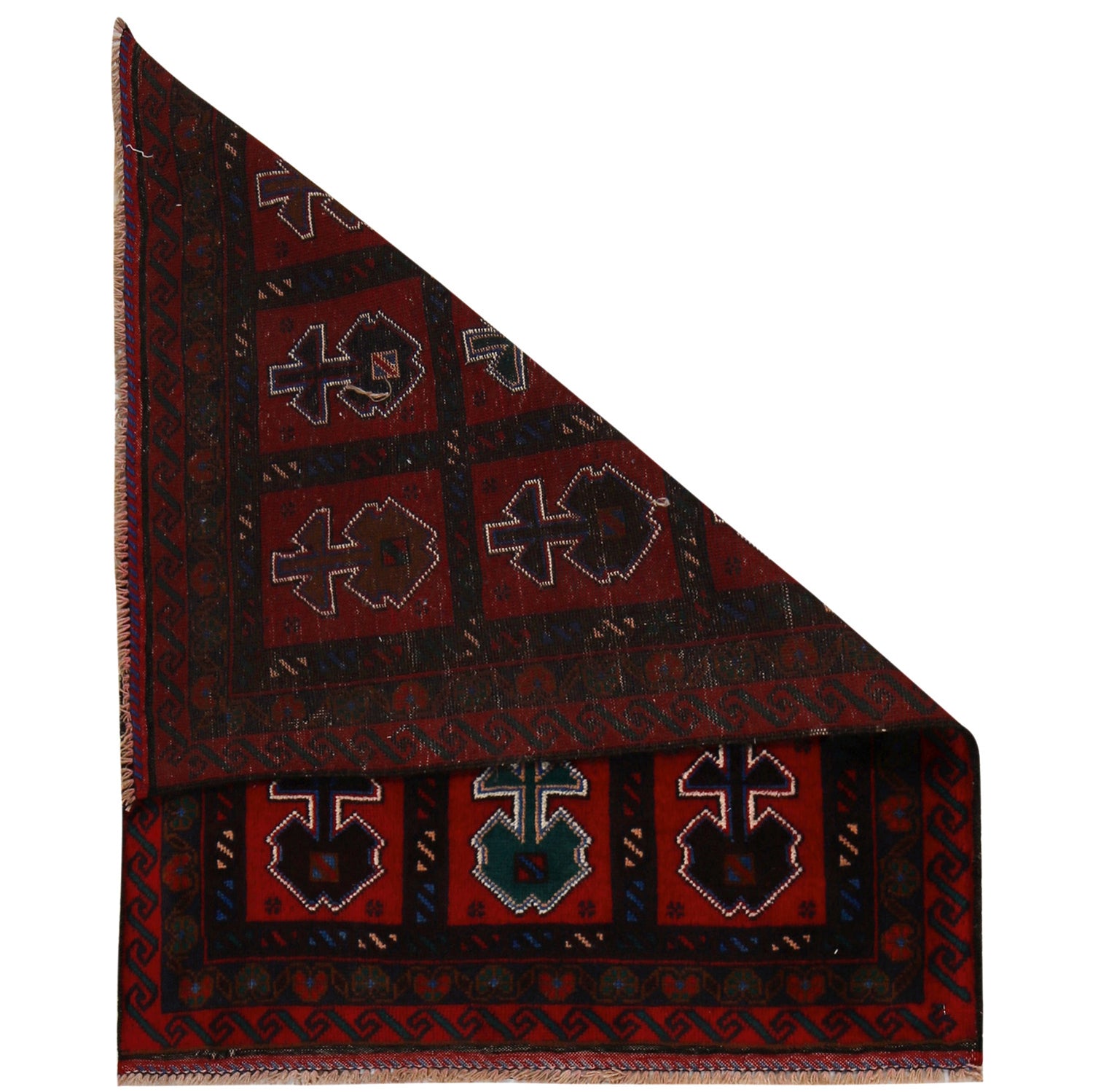 Baluchi Rug Handmade Multi Geometric 2x4 ft