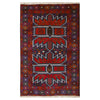 Baluchi Rug Handmade Multi Geometric 2x4 ft