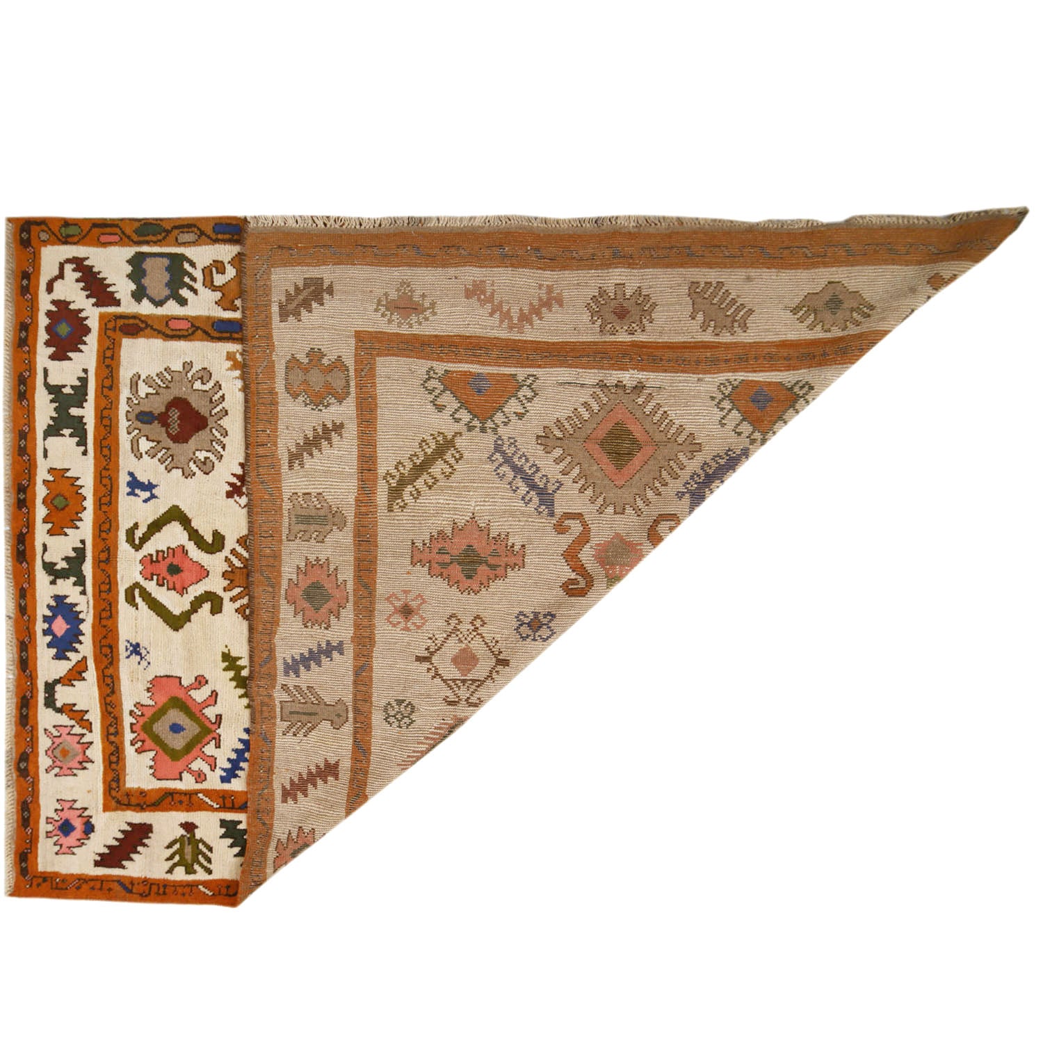 Kohistani Area Rug Handmade Beige Floral 5x8 ft