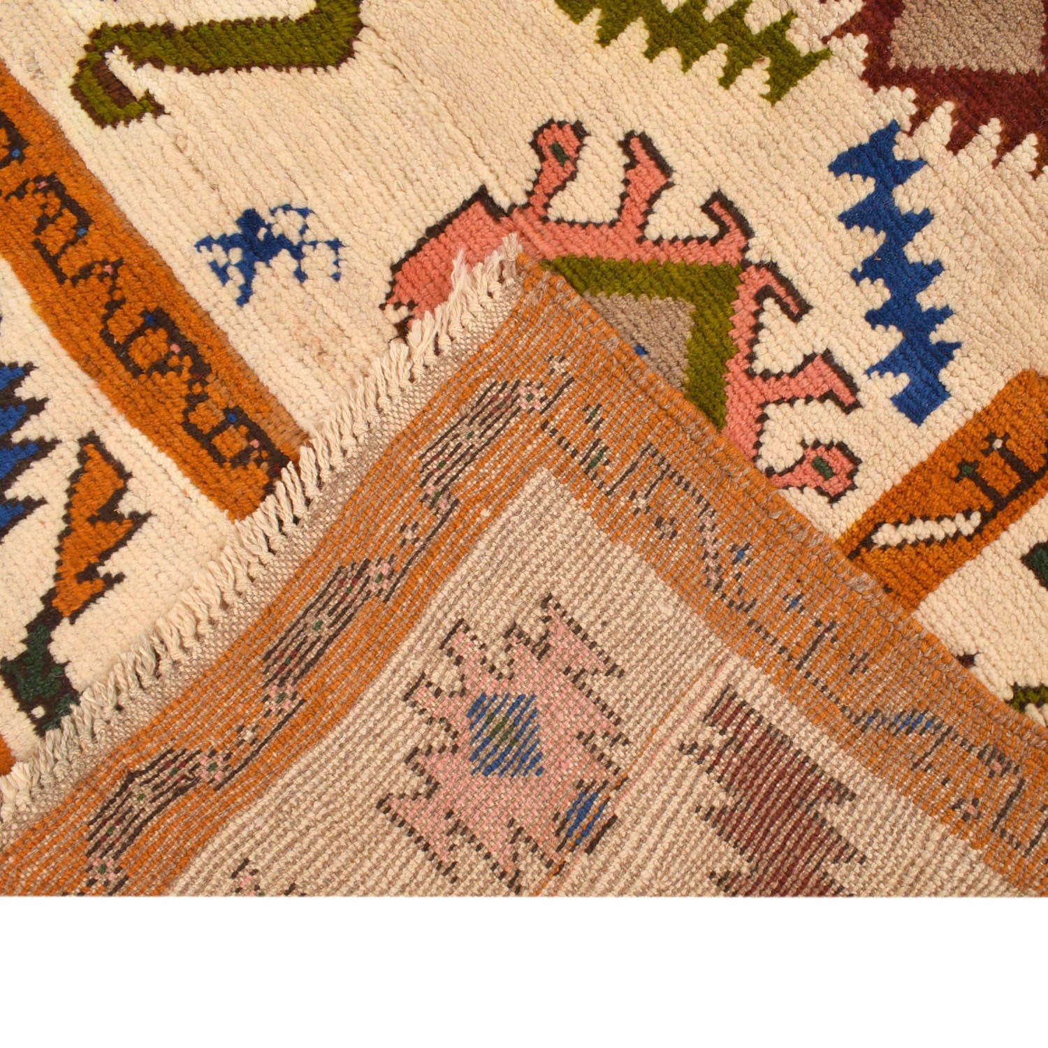 Kohistani Area Rug Handmade Beige Floral 5x8 ft