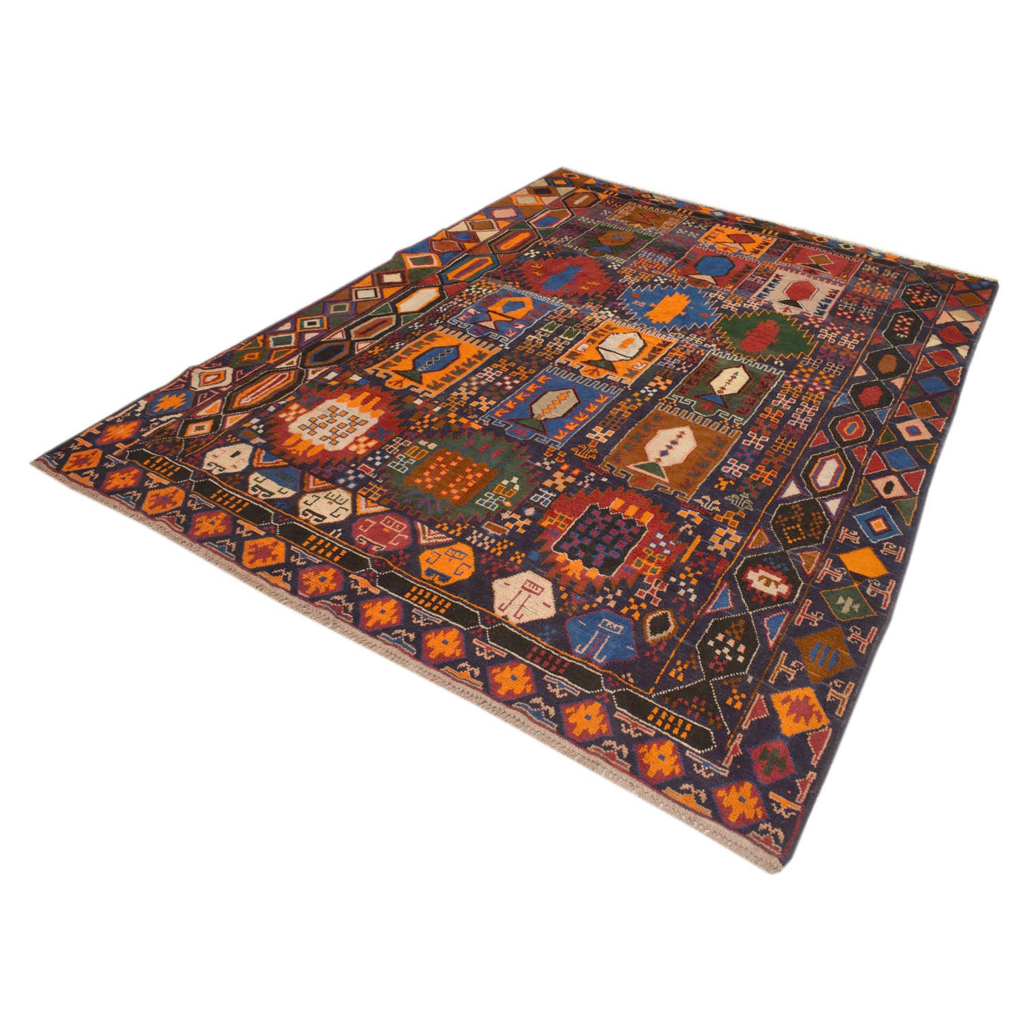 Kohistani Area Rug Handmade Multi Floral 7x10 ft