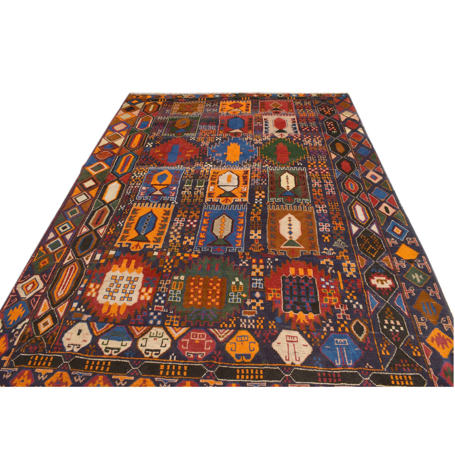Kohistani Area Rug Handmade Multi Floral 7x10 ft