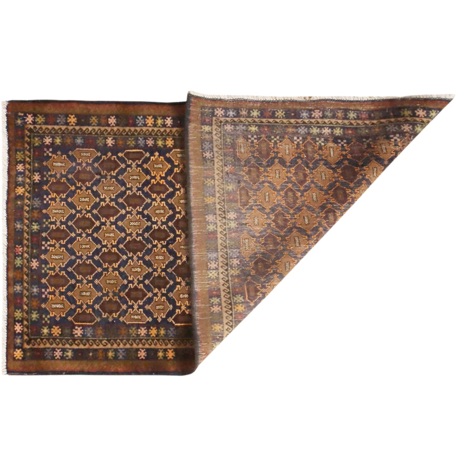 Baluchi Rug Handmade Multi Geometric 3x5 ft