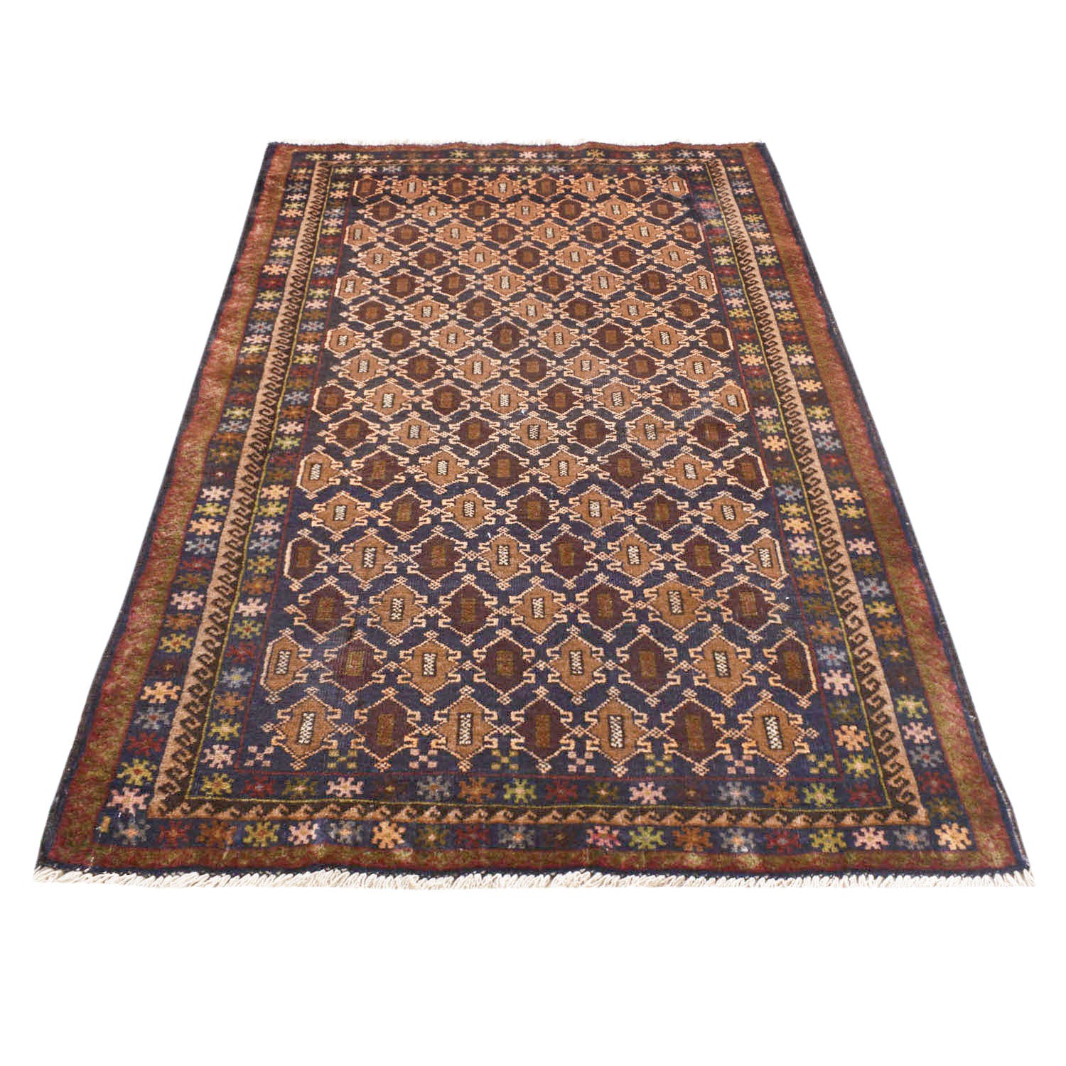 Baluchi Rug Handmade Multi Geometric 3x5 ft