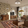 Baluchi Rug Handmade Tan Geometric 7x10 ft