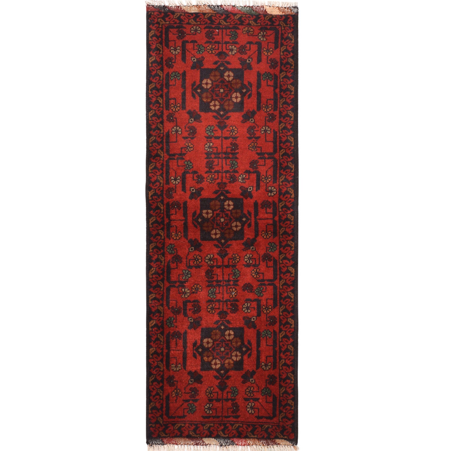 Khal Mohammadi Rug Handmade Red 5' Runner