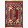 Saghari Kilim Area Rug Handmade Beige Floral 4x6 ft