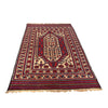 Saghari Kilim Area Rug Handmade Beige Floral 4x6 ft