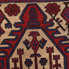 Saghari Kilim Area Rug Handmade Beige Floral 4x6 ft