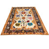 Kohistani Area Rug Handmade Beige Floral 5x8 ft
