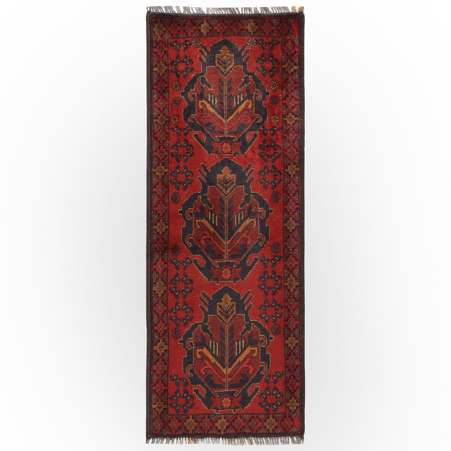 Khal Mohammadi Rug Handmade Red 5' Runner
