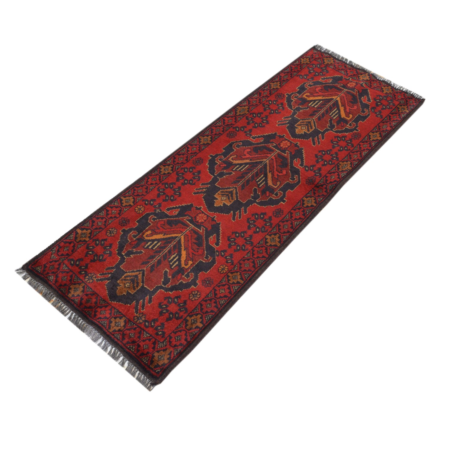 Khal Mohammadi Rug Handmade Red 5' Runner