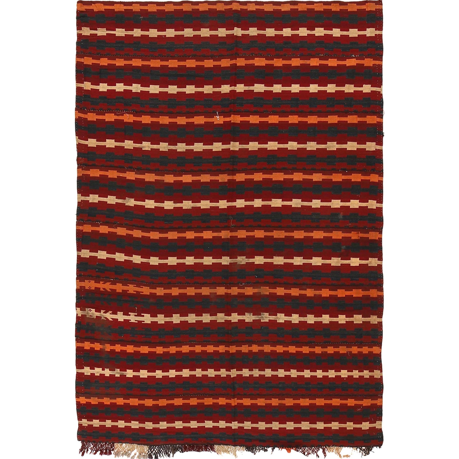 Maimana Kilim Area Rug Handmade Multi Floral 4x7 ft