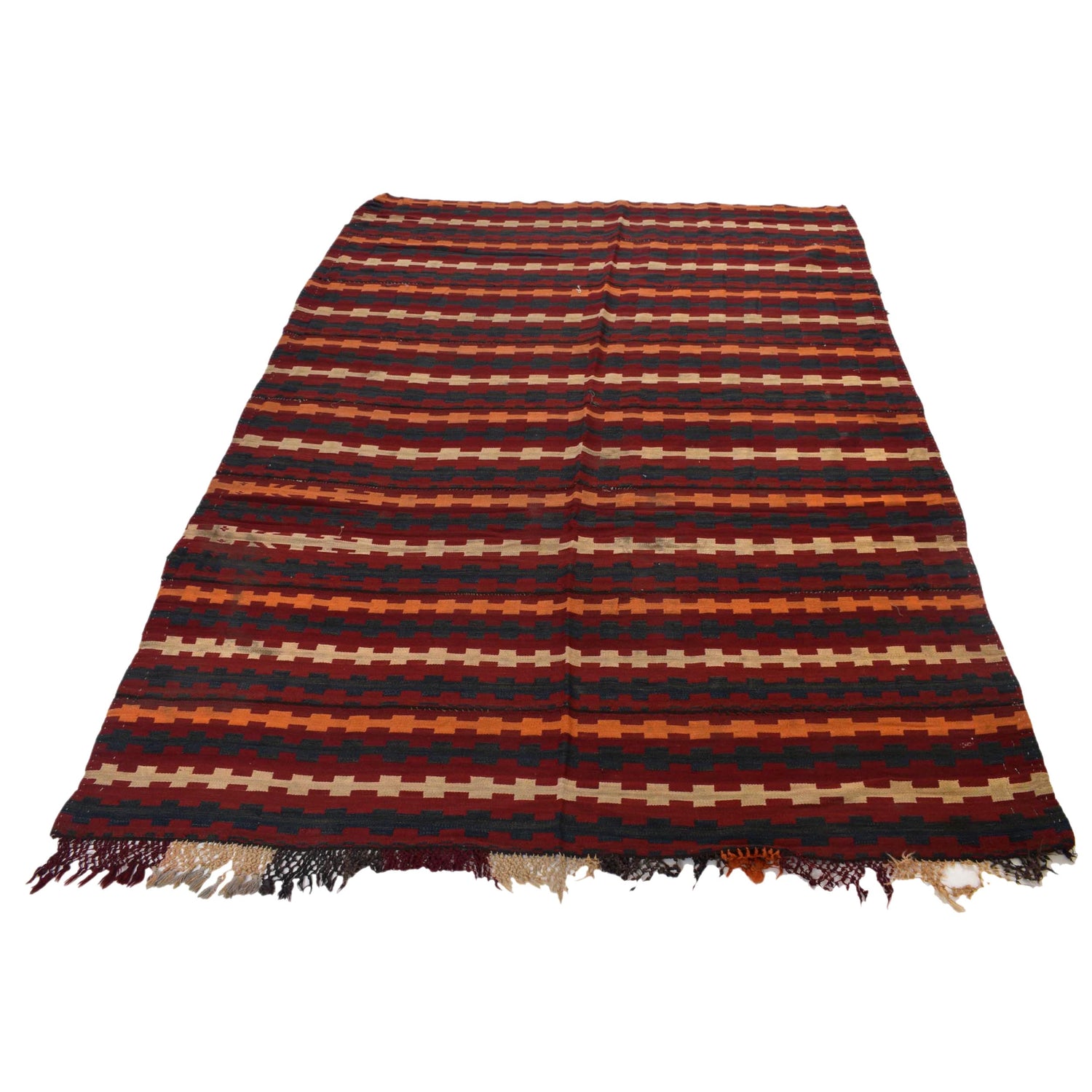Maimana Kilim Area Rug Handmade Multi Floral 4x7 ft
