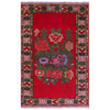 Baluchi Rug Handmade Red Geometric 2x4 ft