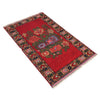 Baluchi Rug Handmade Red Geometric 2x4 ft
