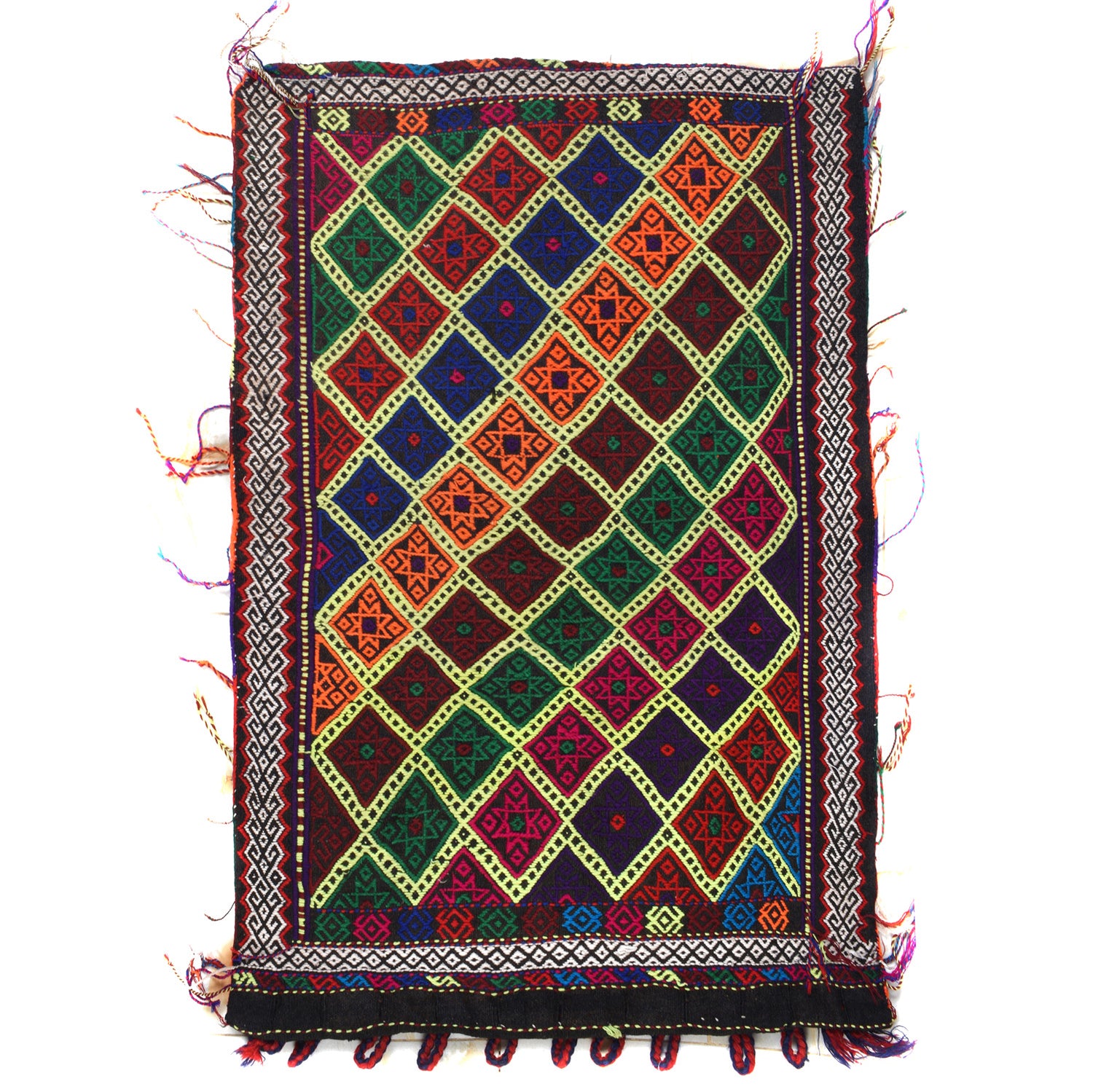Balisht Area Rug Handmade Multi Geometric 2x3 ft