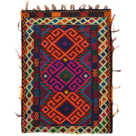 Balisht Area Rug Handmade Multi Geometric 2x3 ft