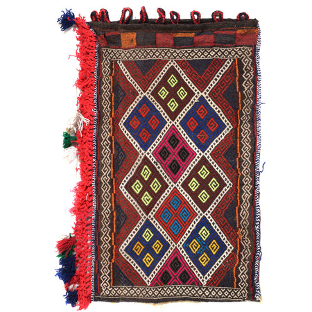 Balisht Area Rug Handmade Multi Geometric 2x3 ft