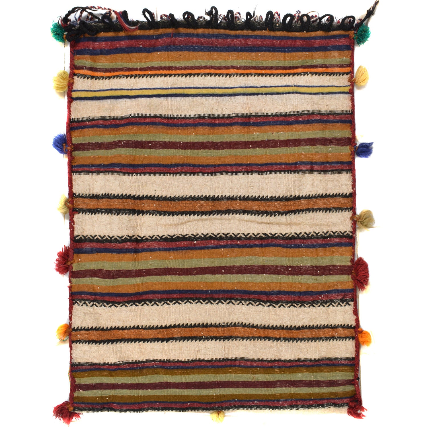 Balisht Area Rug Handmade Multi Geometric 2x3 ft
