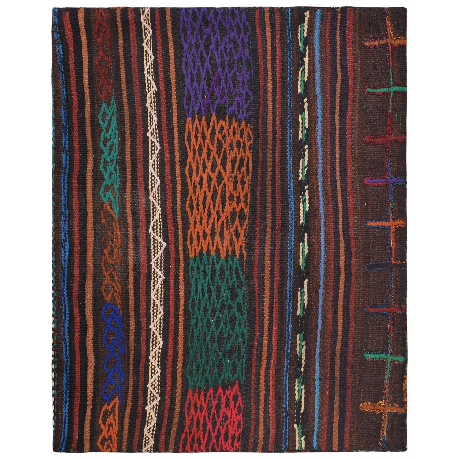 Balisht Area Rug Handmade Multi Geometric 2x3 ft