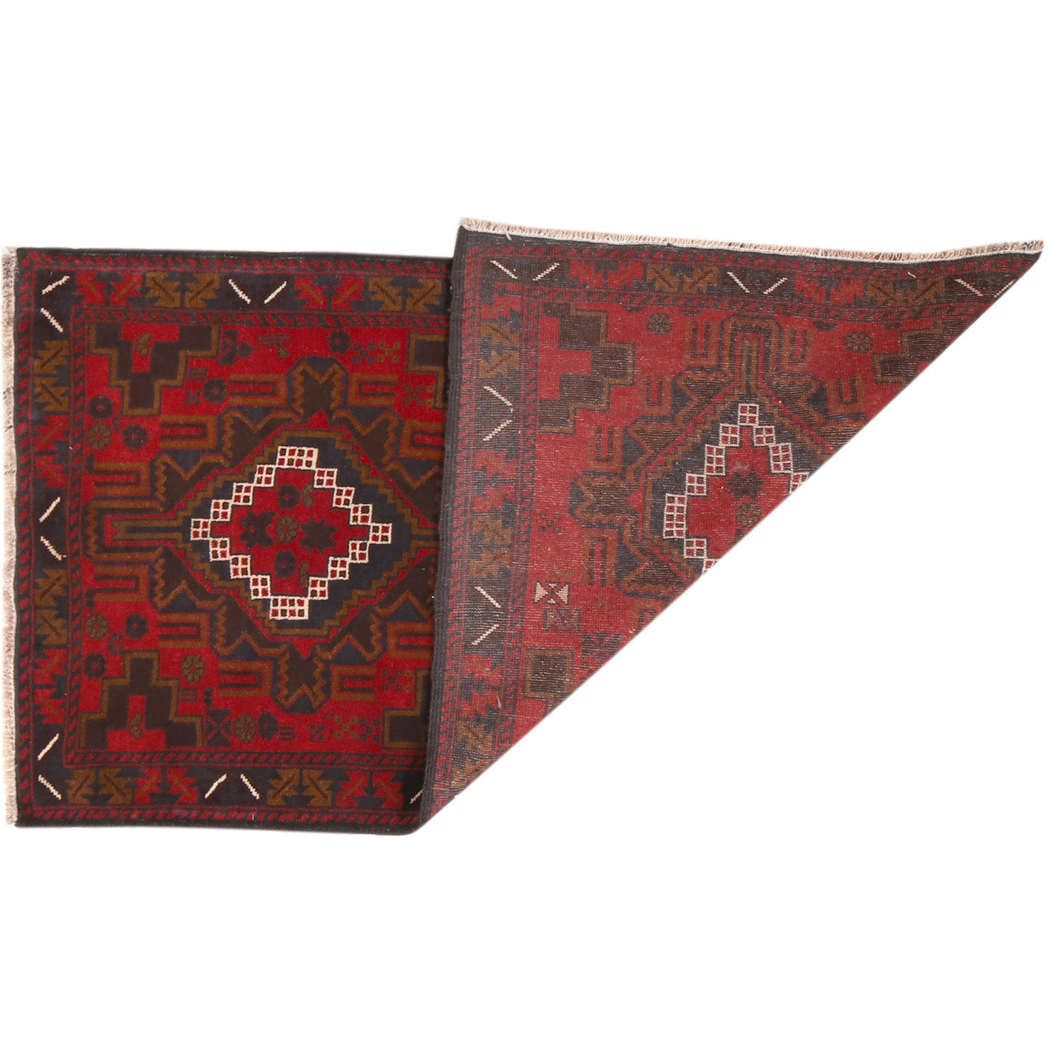 Baluchi Rug Handmade Multi Geometric 3x5 ft