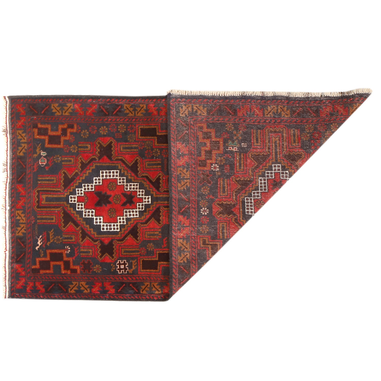 Baluchi Rug Handmade Multi Geometric 3x5 ft