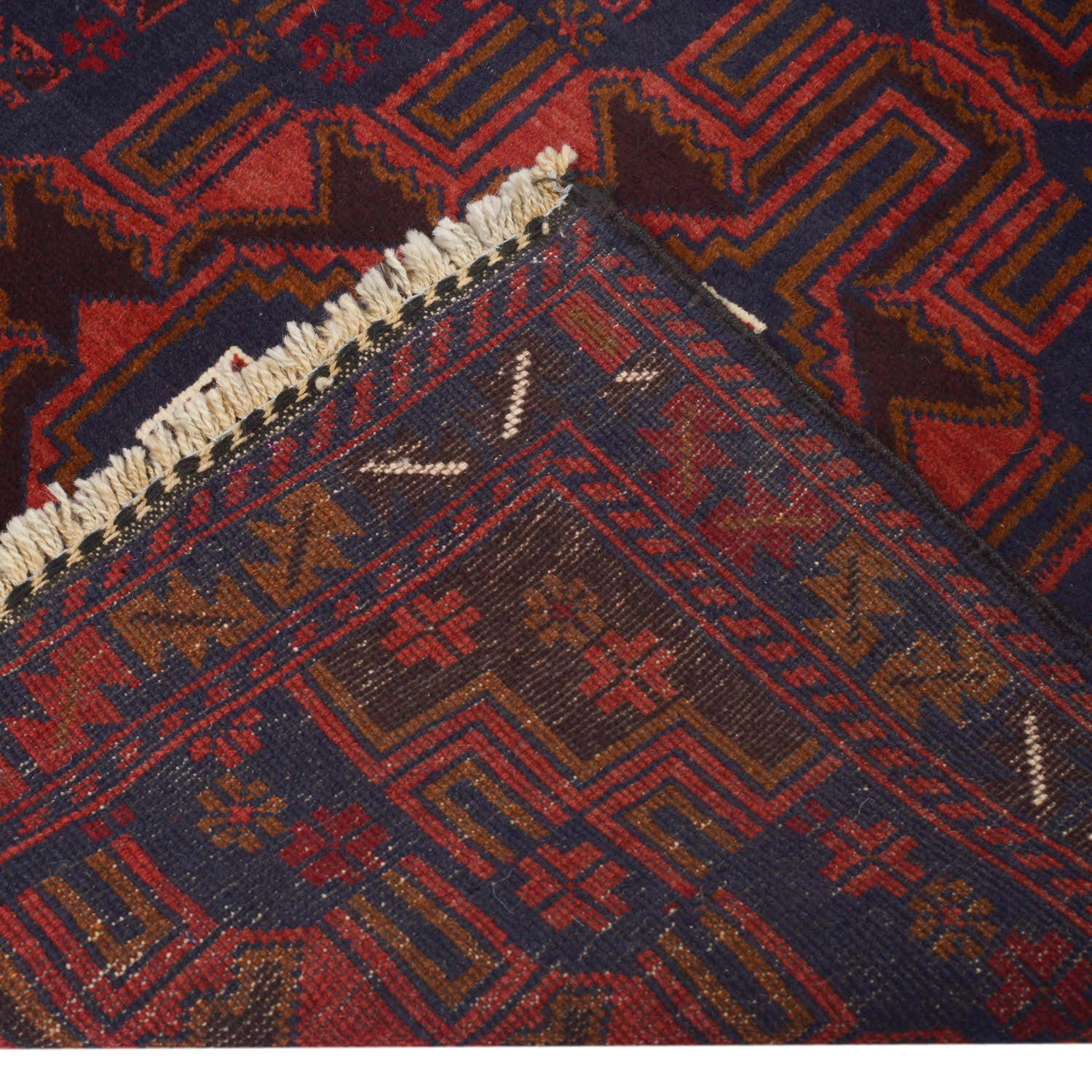 Baluchi Rug Handmade Multi Geometric 3x5 ft