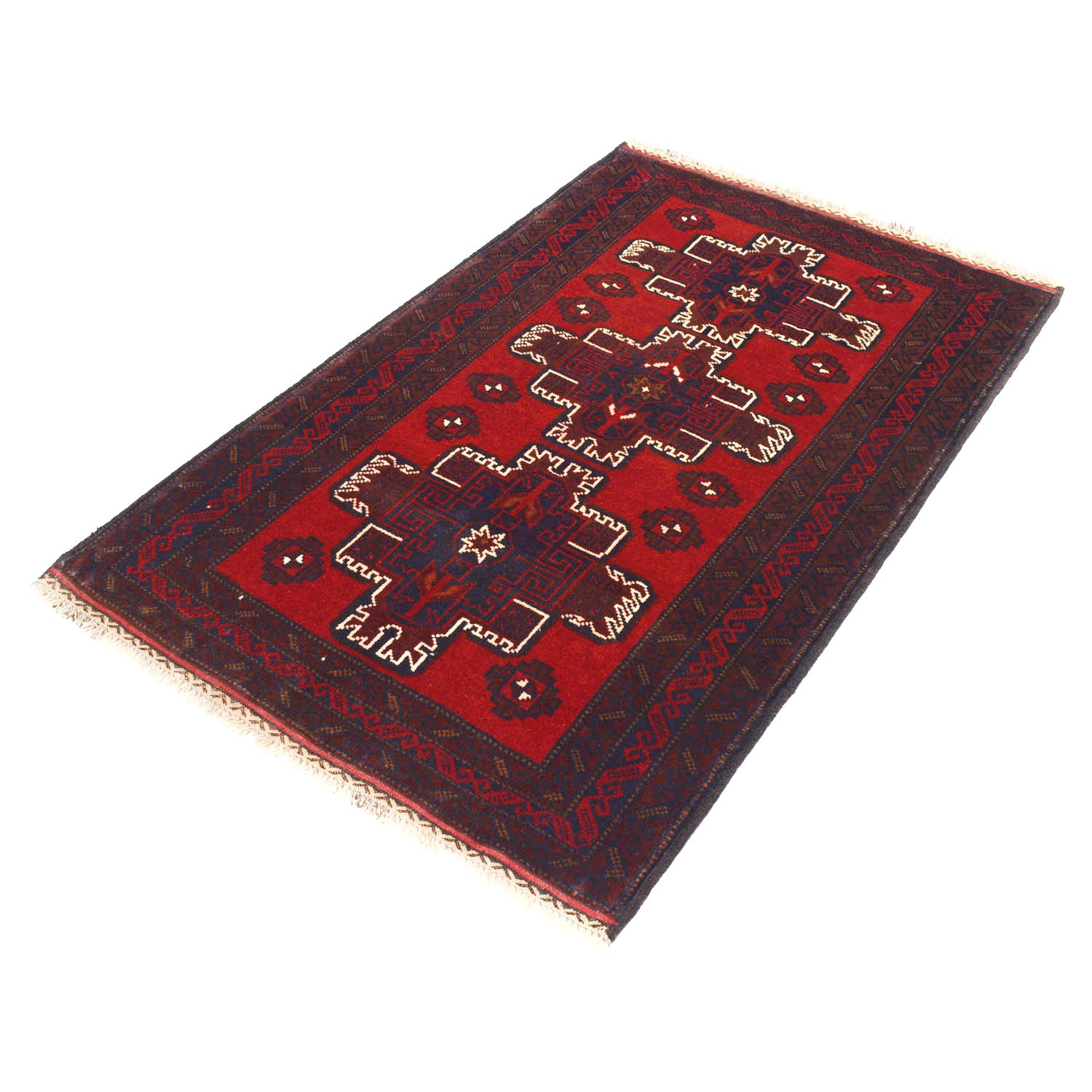 Baluchi Rug Handmade Multi Geometric 3x5 ft