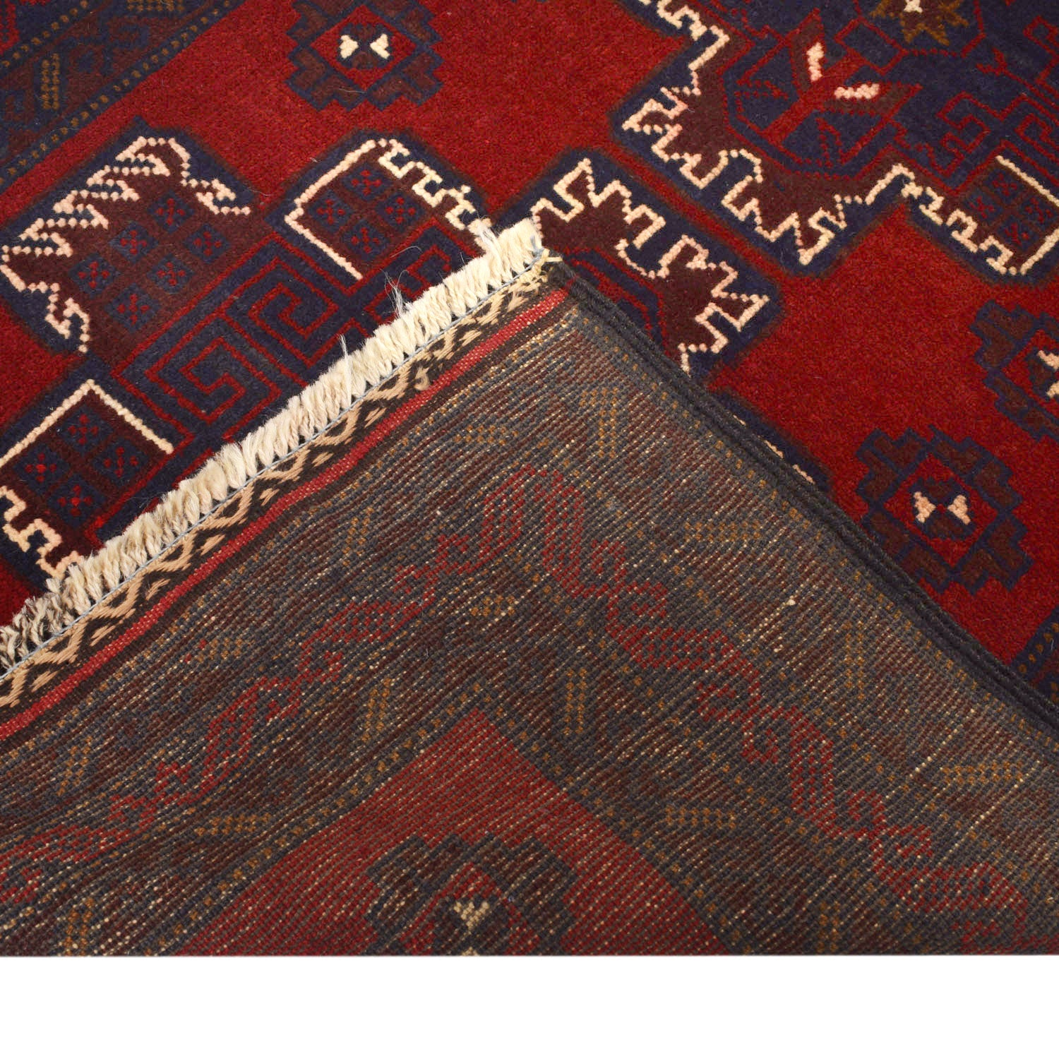 Baluchi Rug Handmade Multi Geometric 3x5 ft