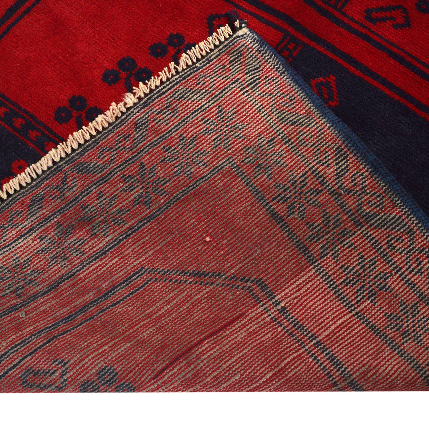 Baluchi Rug Handmade Red Geometric 2x4 ft