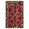 Baluchi Rug Handmade Red Geometric 2x4 ft