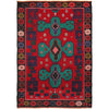 Baluchi Rug Handmade Red Geometric 2x4 ft