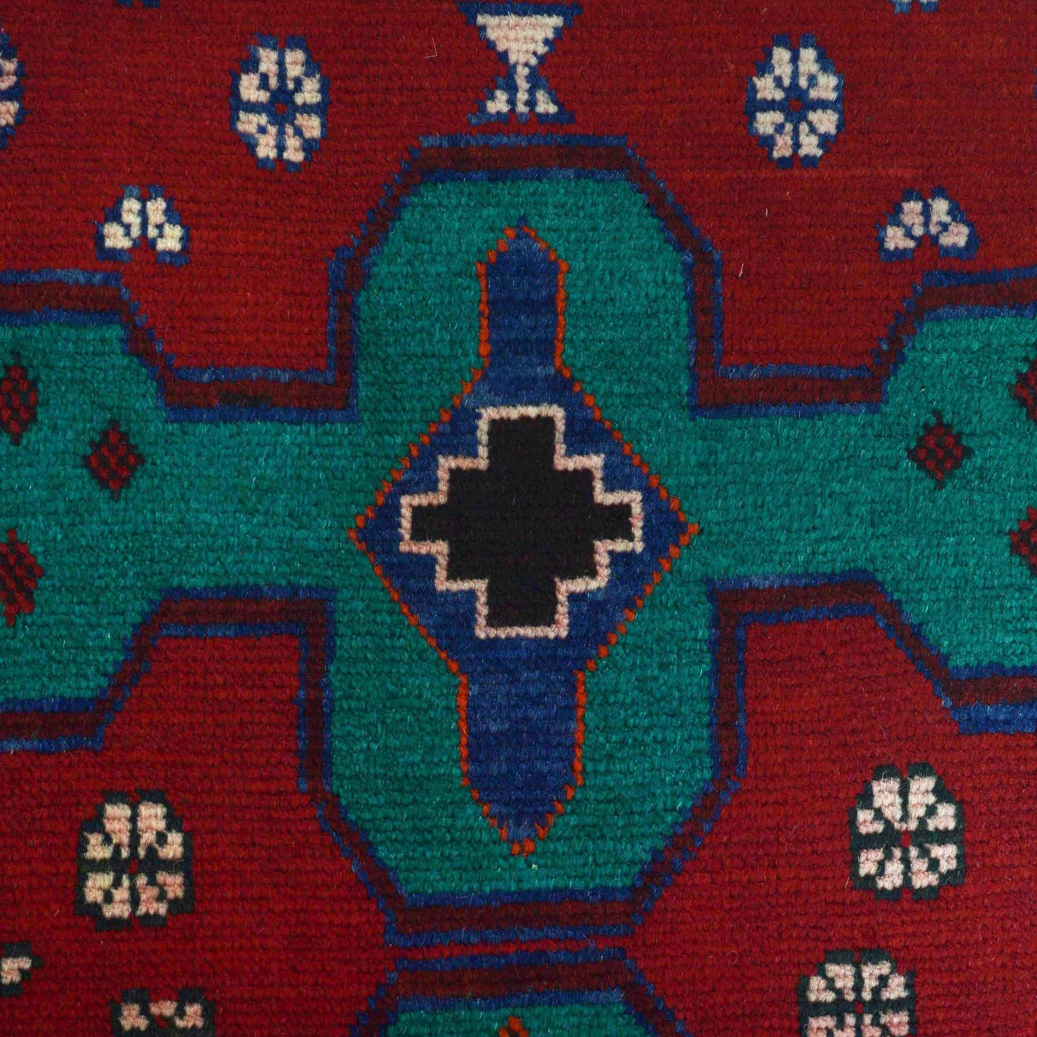 Baluchi Rug Handmade Red Geometric 2x4 ft