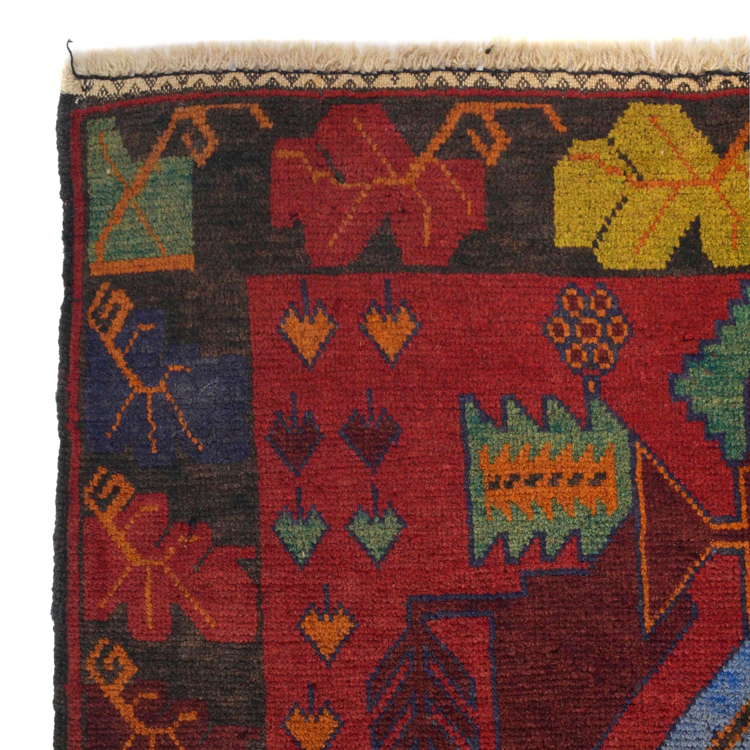 Baluchi Rug Handmade Multi Geometric 3x5 ft