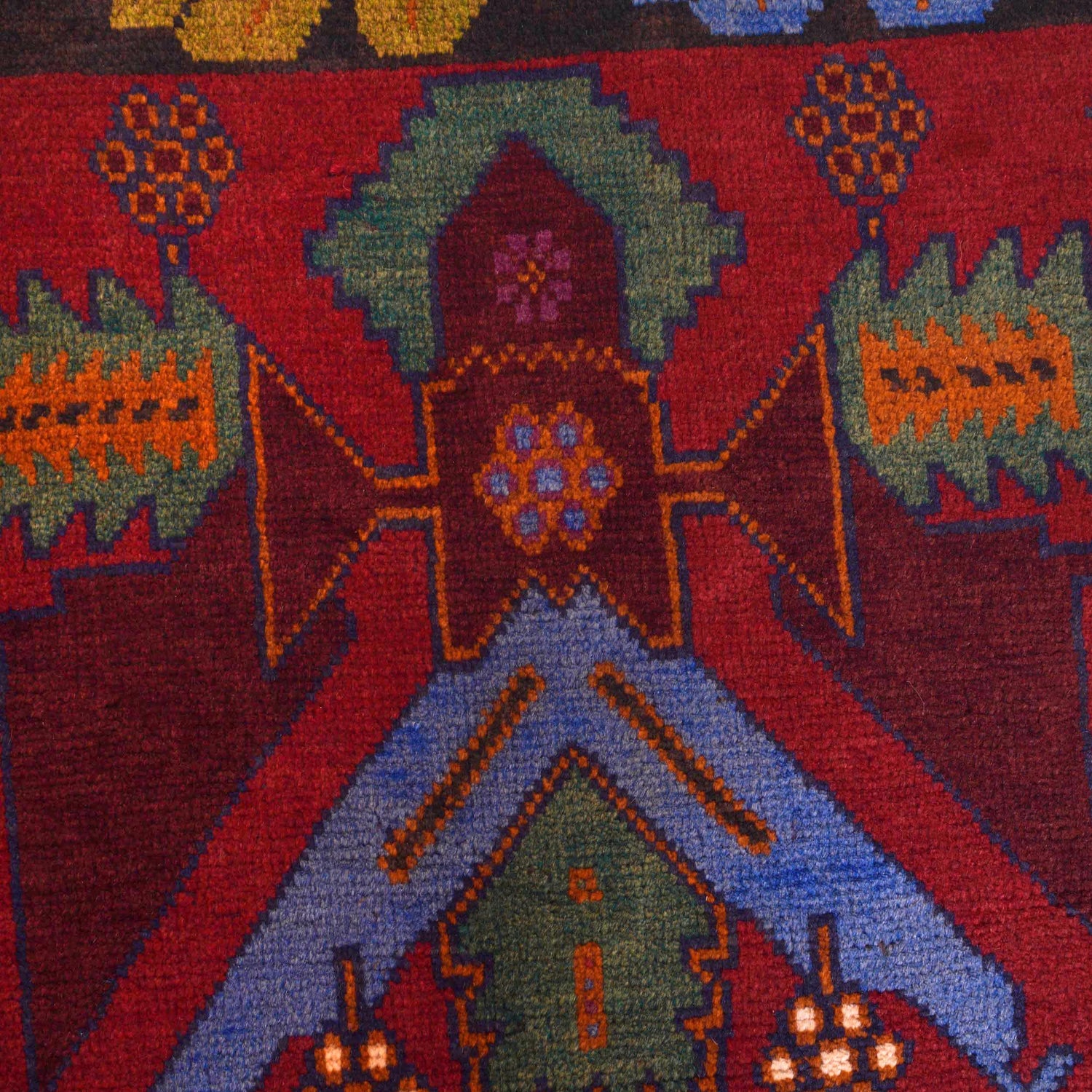 Baluchi Rug Handmade Multi Geometric 3x5 ft