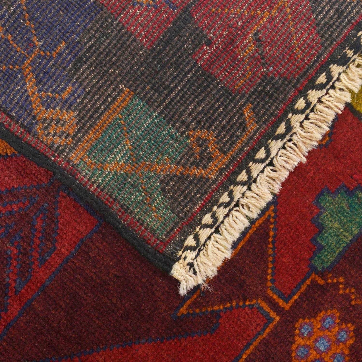 Baluchi Rug Handmade Multi Geometric 3x5 ft