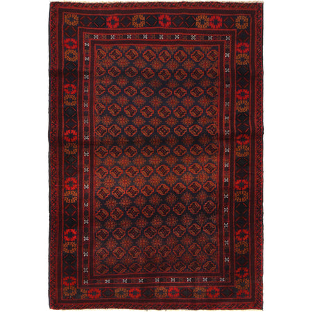 Baluchi Rug Handmade Multi Geometric 5x8 ft