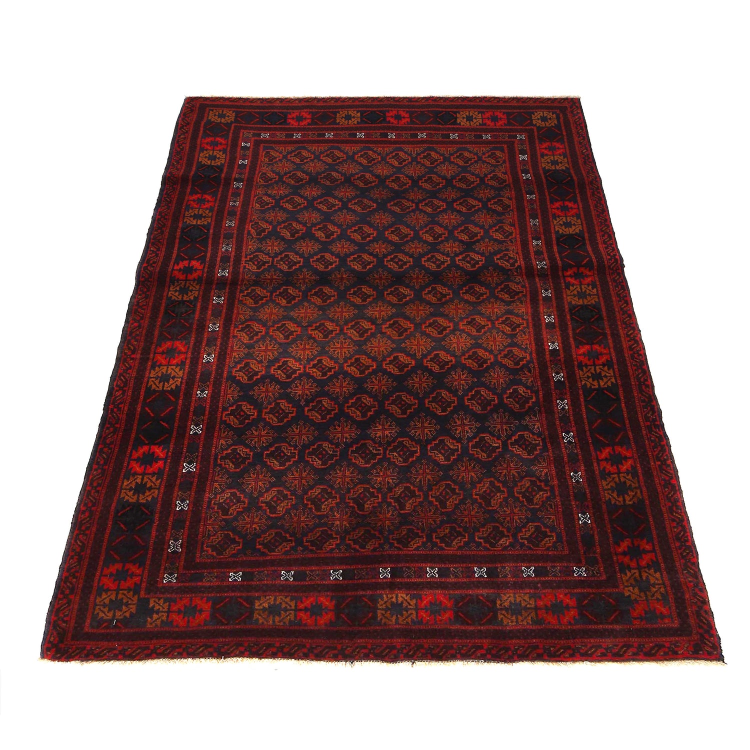Baluchi Rug Handmade Multi Geometric 5x8 ft