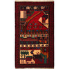 Pictorial Rug Handmade Multi Design