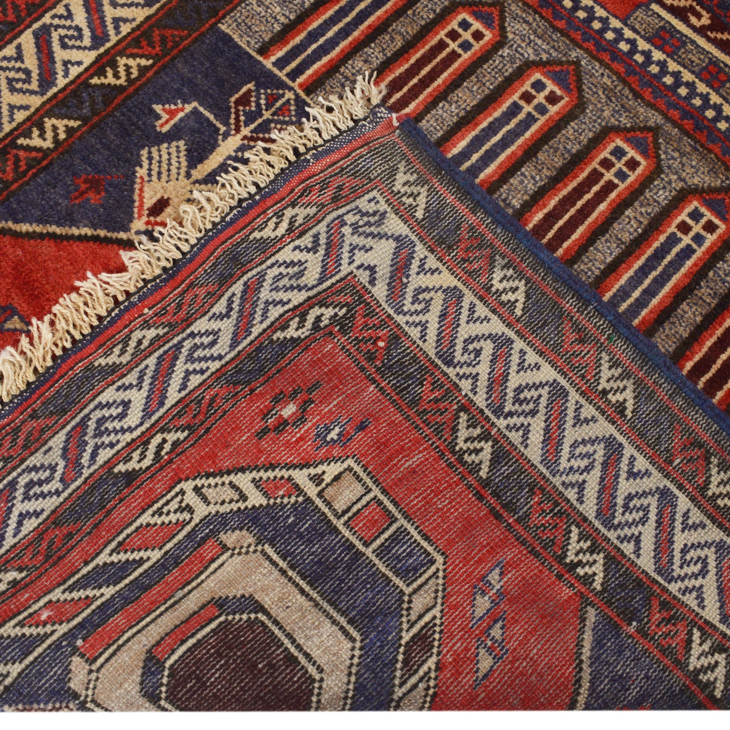 Baluchi Rug Handmade Multi Prayer Design 2x4 ft