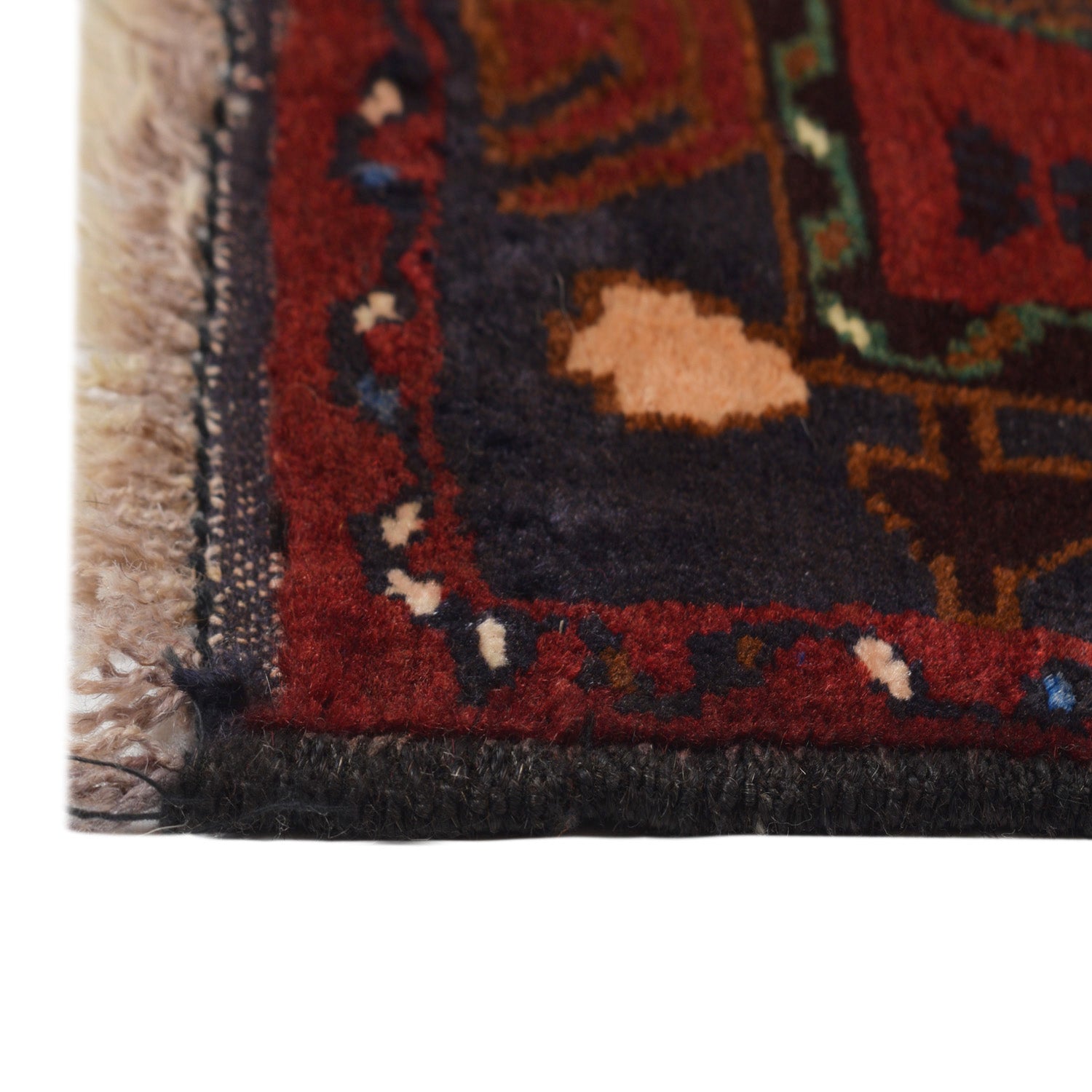 Baluchi Rug Handmade Red Geometric 2x4 ft