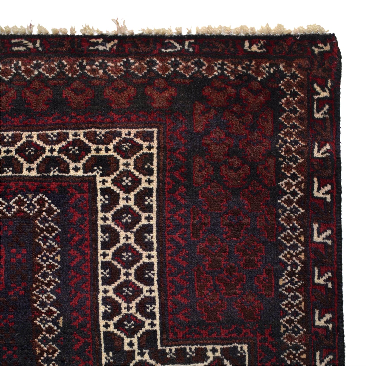 Baluchi Rug Handmade Red Prayer Design 3x5 ft