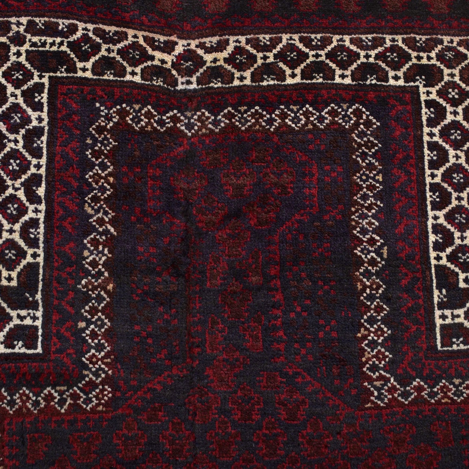 Baluchi Rug Handmade Red Prayer Design 3x5 ft